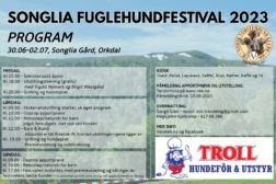 Songlia Fuglehundfestival 30.juni-2.juli 2023